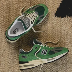 Leder Sneaker|Retro Runner*New Balance U991GV2 *Made in England* Mineral Green