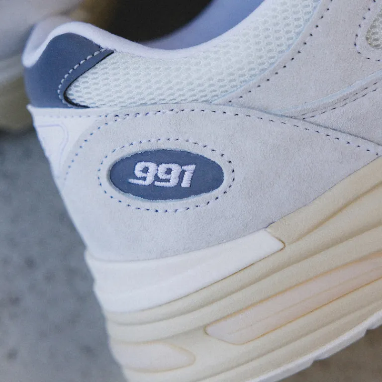 Leder Sneaker|Weiße Sneaker*New Balance U991OW2 *Made in England* Wind Chime / White / Frozen Dew / Vanilla Ice