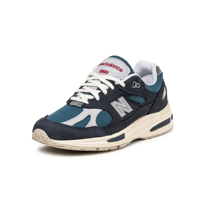 Leder Sneaker|Retro Runner*New Balance U991VN2 *Made in England* Total Eclipse / Indian Teal / Harbor Mist