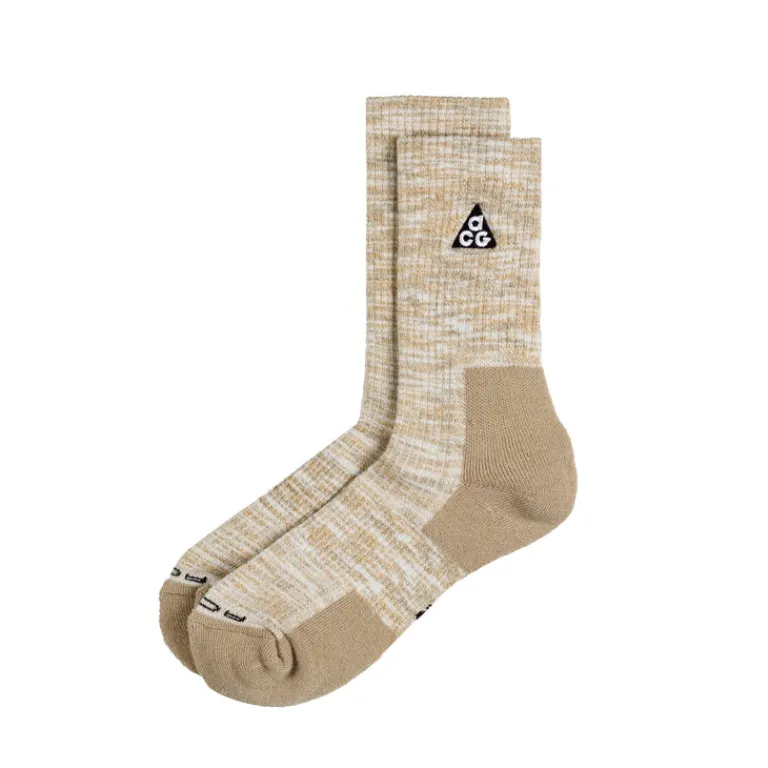 Socken*Nike ACG Everyday Cushioned Crew Socks Light Bone / Volt / Khaki / Black