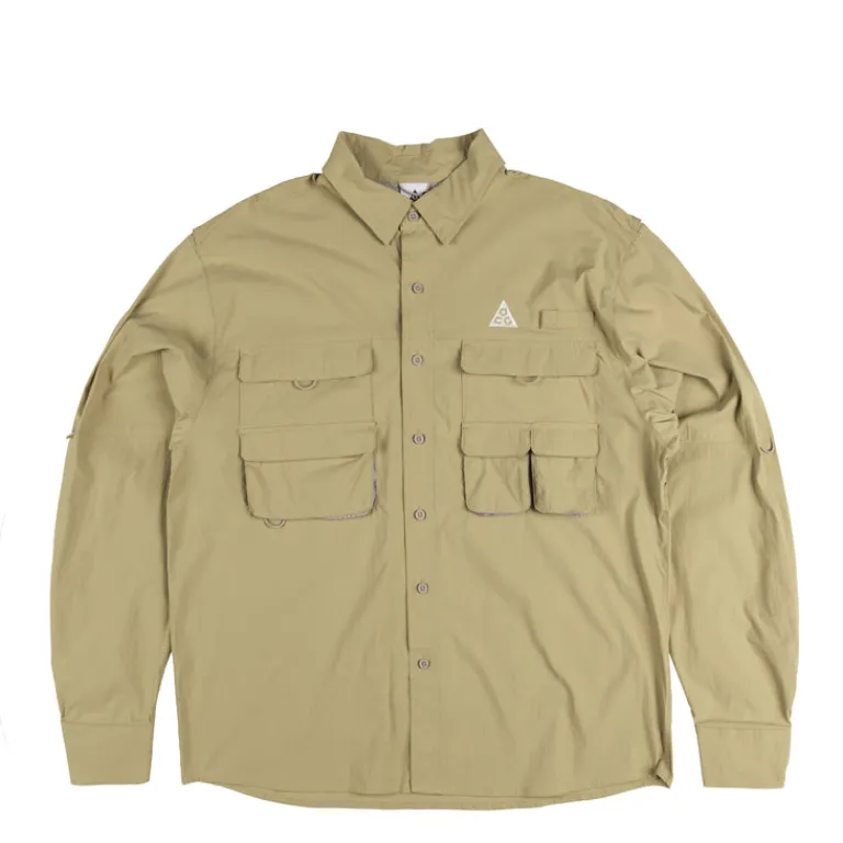 Hemden*Nike ACG *Orb Weaver* Dri-FIT ADV UV Longsleeve Shirt Parachute Beige / Summit White