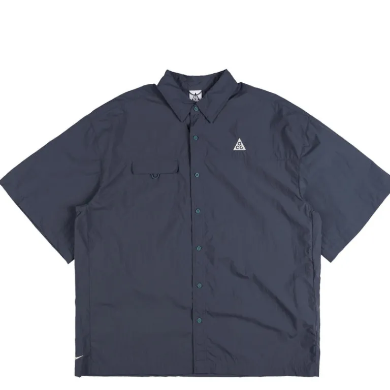 Hemden*Nike ACG *Orb Weaver* Uv Repel Short-Sleeve Shirt Thunder Blue / Smoky Blue / Summit White