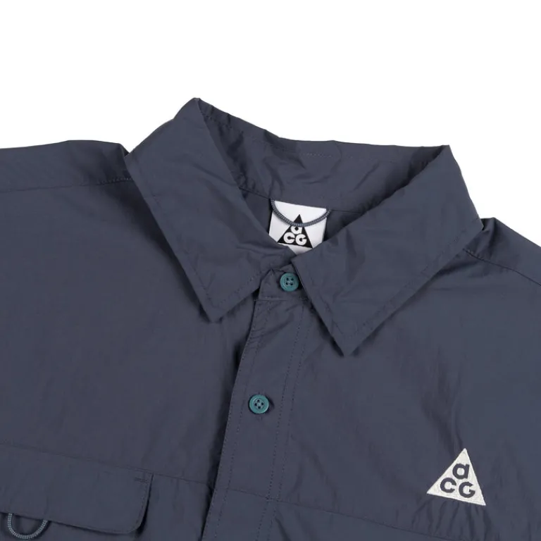 Hemden*Nike ACG *Orb Weaver* Uv Repel Short-Sleeve Shirt Thunder Blue / Smoky Blue / Summit White