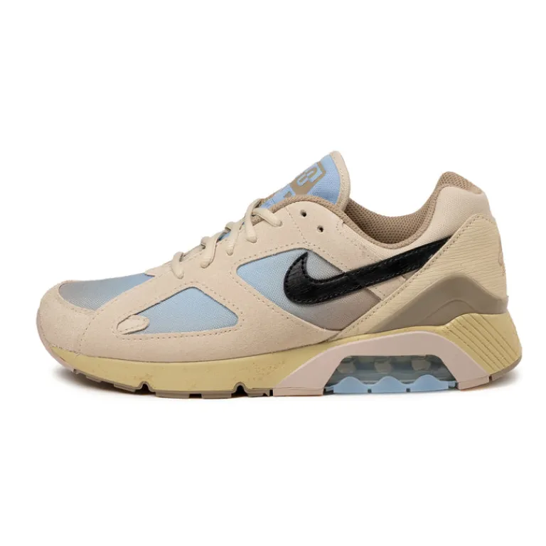 Leder Sneaker|Retro Runner*Nike Air 180 Light Khaki / Black / Team Gold / Psychic Blue