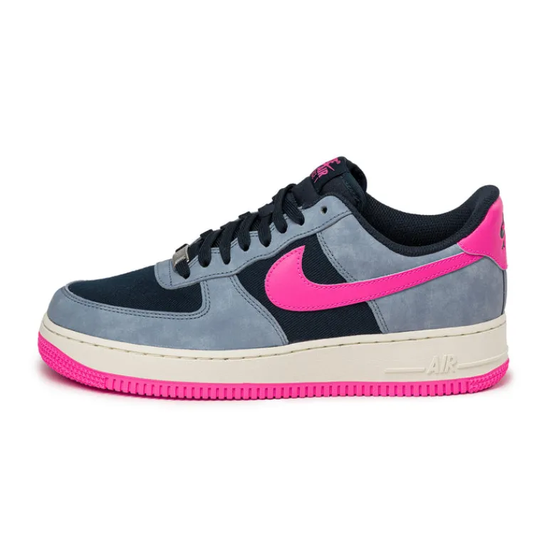 Leder Sneaker*Nike Air Force 1 '07 Dark Obsidian / Pink Blast / Ashen Slate