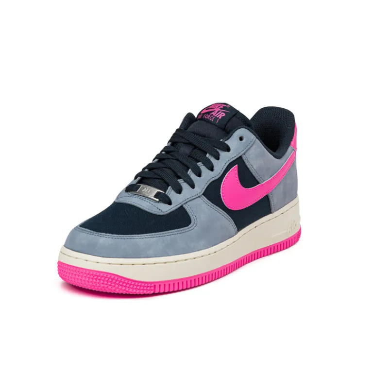 Leder Sneaker*Nike Air Force 1 '07 Dark Obsidian / Pink Blast / Ashen Slate