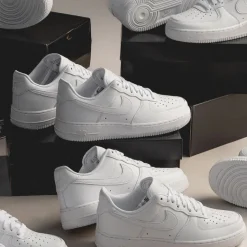 Leder Sneaker|Weiße Sneaker*Nike Air Force 1 '07 *Fresh* White / White / White