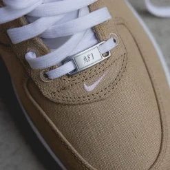 Leder Sneaker*Nike Air Force 1 Low Retro *Linen* Linen / Amosphere / White