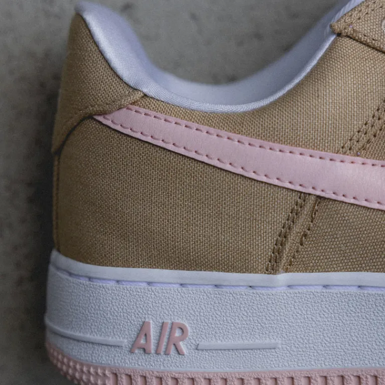 Leder Sneaker*Nike Air Force 1 Low Retro *Linen* Linen / Amosphere / White