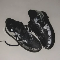 Leder Sneaker*Nike Air Force 1 Low Retro *All-Star* Black / Chrome / Black