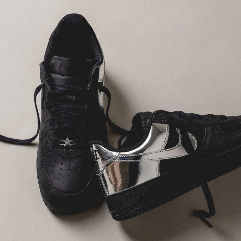 Leder Sneaker*Nike Air Force 1 Low Retro *All-Star* Black / Chrome / Black