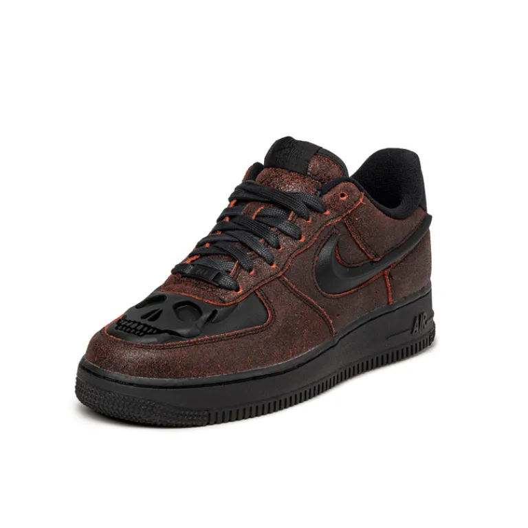 Leder Sneaker*Nike Air Force 1 Retro QS *Halloween* Black / Black / Crimson