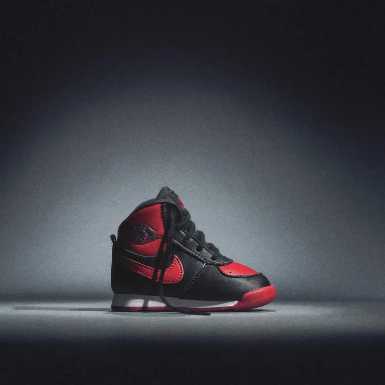 Leder Sneaker|High-Top Sneaker*Jordan Nike Air 1 High '85 *Bred* *TD* Black / Varsity Red / White