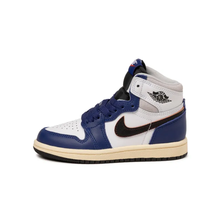 High-Top Sneaker|Leder Sneaker*Jordan Nike Air 1 Retro High OG *Rare Air* *PS* White / Black / Neutral Grey / Deep Royal Blue
