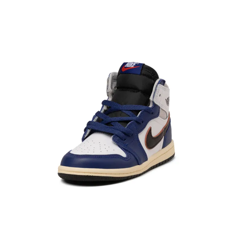 High-Top Sneaker|Leder Sneaker*Jordan Nike Air 1 Retro High OG *Rare Air* *PS* White / Black / Neutral Grey / Deep Royal Blue