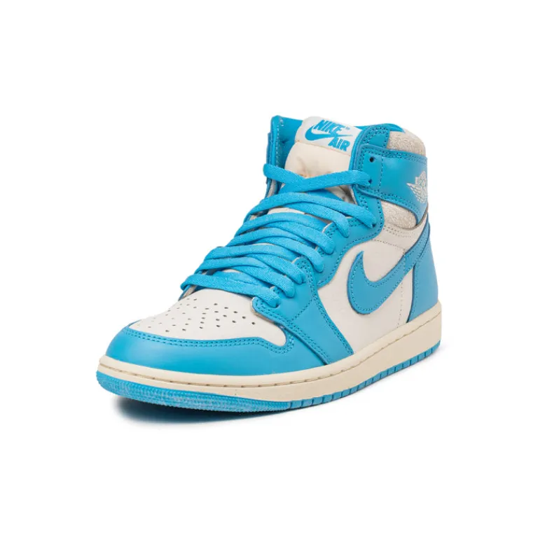 High-Top Sneaker|Leder Sneaker*Jordan Nike Air 1 Retro High OG *UNC Reimagined* Dark Powder Blue / Dark Powder Blue / Sail