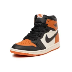 High-Top Sneaker|Leder Sneaker*Jordan Nike Air 1 Retro High OG *Shattered Backboard* Black / Black / Sail / Starfish