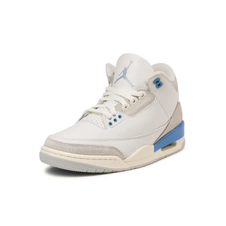 Leder Sneaker|High-Top Sneaker*Jordan Nike Air 3 Retro *Lucky Shorts* *GS* Summit White / Hdydrogen Blue / Legend Blue