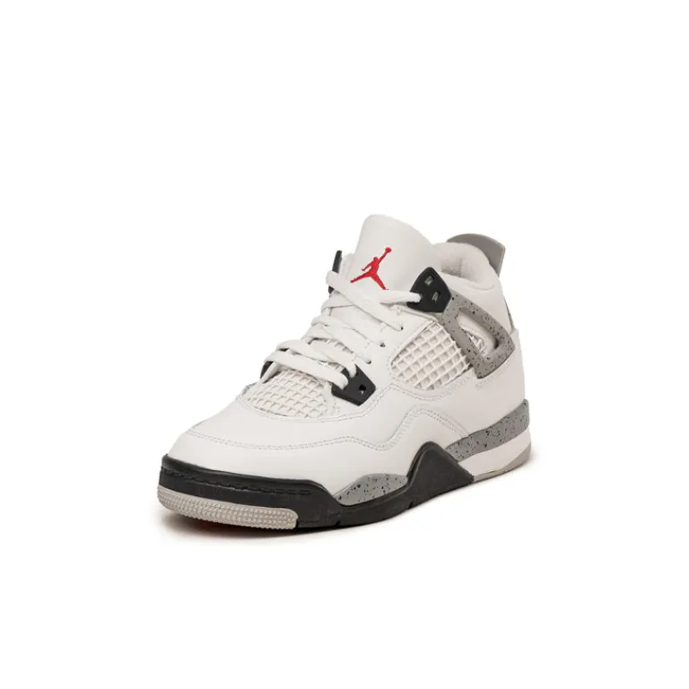 High-Top Sneaker|Leder Sneaker*Jordan Nike Air 4 Retro *White Cement* *PS* Summit White / Fire Red / Tech Grey / Black