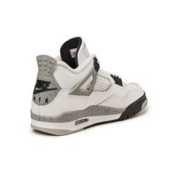 High-Top Sneaker|Leder Sneaker*Jordan Nike Air 4 Retro *White Cement* Summit White / Fire Red / Tech Grey / Black