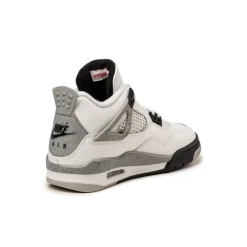 High-Top Sneaker|Leder Sneaker*Jordan Nike Air 4 Retro *White Cement* *GS* Summit White / Fire Red / Tech Grey / Black