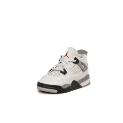 High-Top Sneaker|Leder Sneaker*Jordan Nike Air 4 Retro *White Cement* *TD* Summit White / Fire Red / Tech Grey / Black