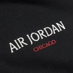 Hoodies*Nike Air Jordan Wordmark Chicago Fleece-Hoodie Black