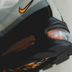 Leder Sneaker|Retro Runner*Nike Air Max 95 *Big Bubble* Black / Bright Mandarin / Clear Grey