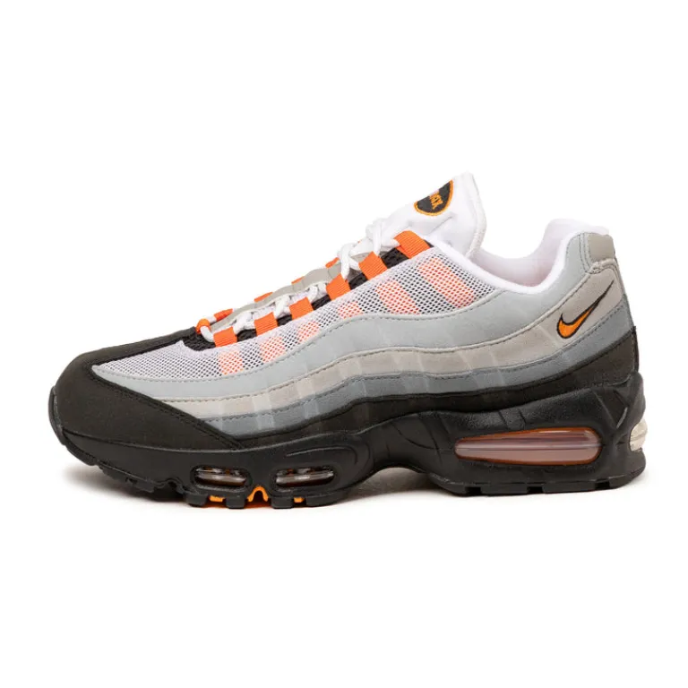 Leder Sneaker|Retro Runner*Nike Air Max 95 *Big Bubble* Black / Bright Mandarin / Clear Grey