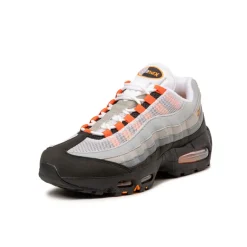 Leder Sneaker|Retro Runner*Nike Air Max 95 *Big Bubble* Black / Bright Mandarin / Clear Grey