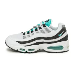 Leder Sneaker|Retro Runner*Nike Air Max 95 OG *Black Border* White / Hyper Jade / Black / Metallic Silver