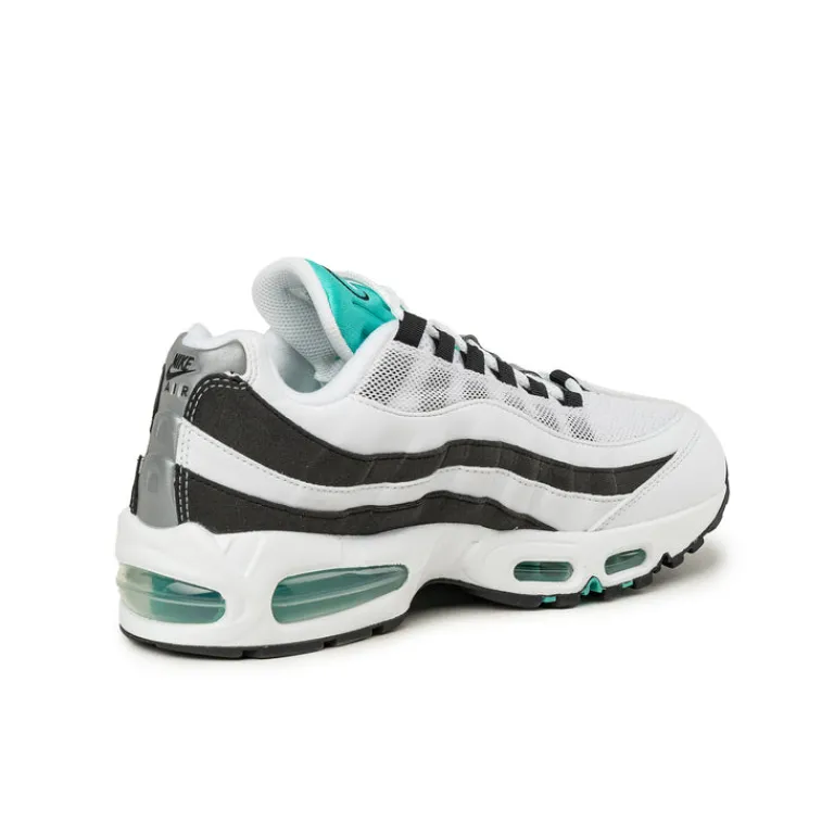 Leder Sneaker|Retro Runner*Nike Air Max 95 OG *Black Border* White / Hyper Jade / Black / Metallic Silver