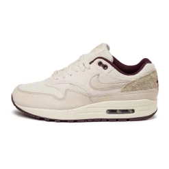 Leder Sneaker|Retro Runner*Nike Air Max 1 PRM *Burgundy Crush* Sail / Light Orewood Brown