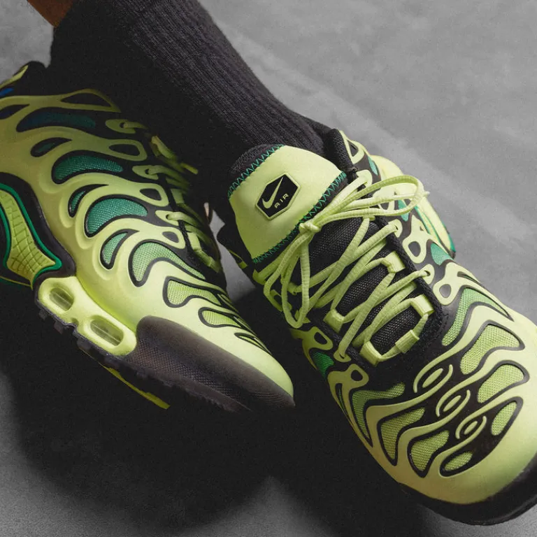 Leder Sneaker|Retro Runner*Nike Air Max Plus Drift Light Lemon Twist / Black / Stadium Green
