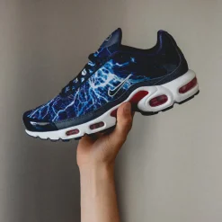 Vegane Sneaker|Retro Runner*Nike Air Max Plus *Eclair Lightning* Midnight Navy / Midnight Navy / Salsa Red