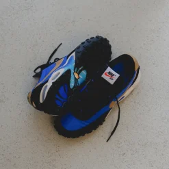 Leder Sneaker|Retro Runner*Nike Air Max Waffle SP Hyper Blue / Metallic Gold / Black