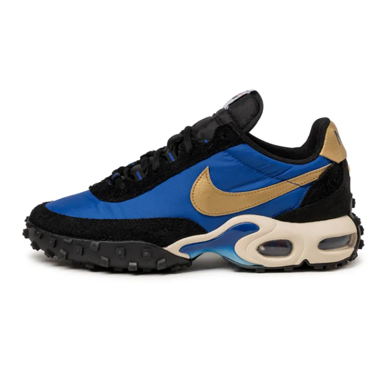 Leder Sneaker|Retro Runner*Nike Air Max Waffle SP Hyper Blue / Metallic Gold / Black