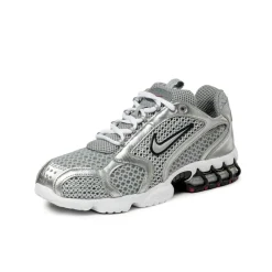 Leder Sneaker*Nike Air Zoom Spiridon Cage 2 Light Smoke Grey / Metallic Silver