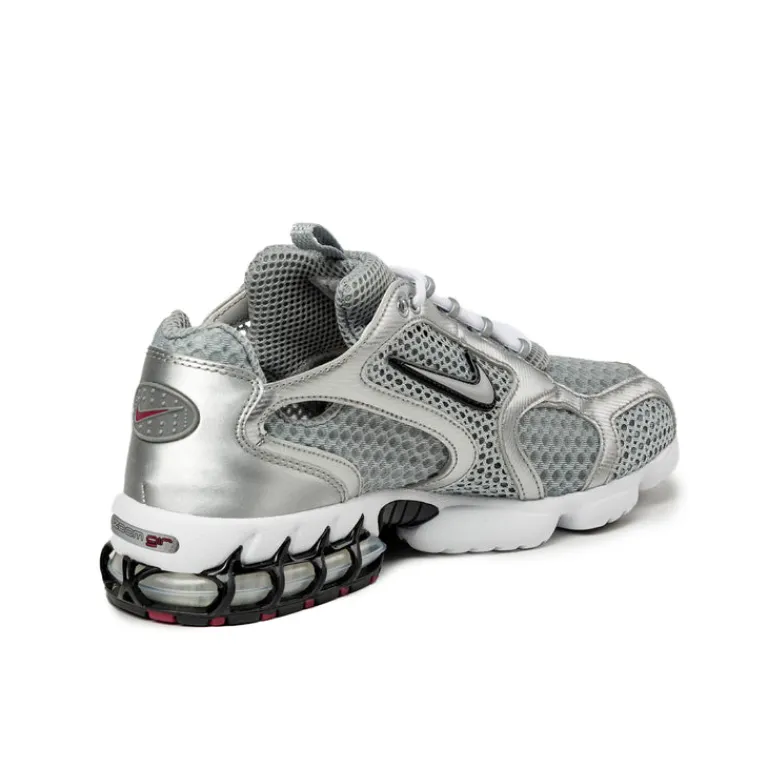 Leder Sneaker*Nike Air Zoom Spiridon Cage 2 Light Smoke Grey / Metallic Silver