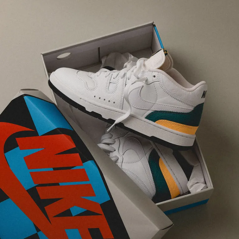 Leder Sneaker|High-Top Sneaker*Nike Attack *Year of the Snake* White / White / Mineral Teal / Melon Tint