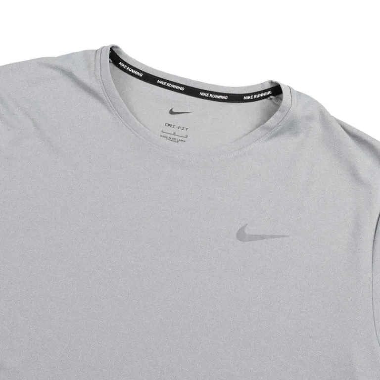 Running|T-Shirts*Nike Dri-Fit Miler UV Running Top Grey Fog / Particle Grey / Heather / Reflective Silver