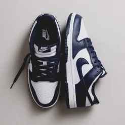 Leder Sneaker*Nike Dunk Low Retro White / Midnight Navy / White