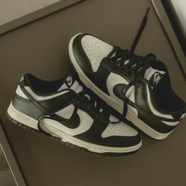 Leder Sneaker*Nike Dunk Low Retro Pale Ivory / Cargo Khaki