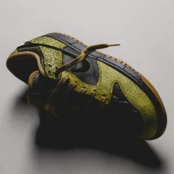 Leder Sneaker*Nike Dunk Low Retro *Halloween* Bright Cactus / Black / Green Curry