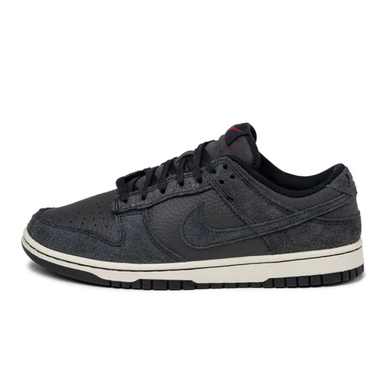 Leder Sneaker*Nike Dunk Low Retro PRM Black / Off Noir / Medium Ash / Coconut Milk