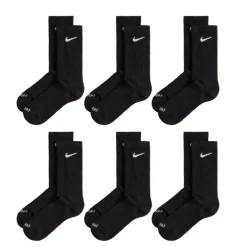 Socken*Nike Everyday Plus Cushioned Crew Socks 6 Pack Black / White
