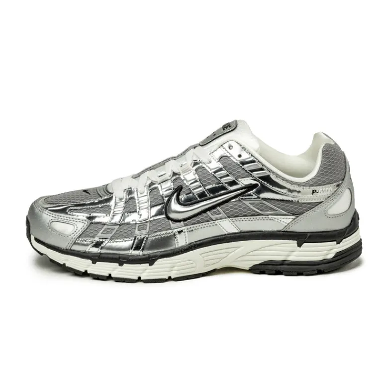 Retro Runner|Leder Sneaker*Nike P-6000 Metallic Silver / Metallic Silver / Sail