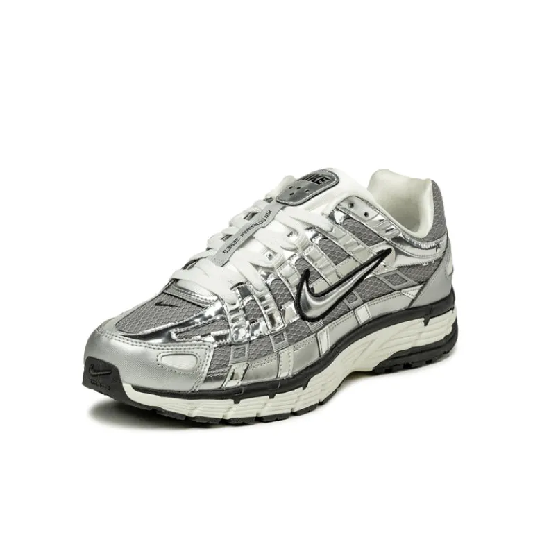 Retro Runner|Leder Sneaker*Nike P-6000 Metallic Silver / Metallic Silver / Sail