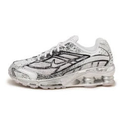 Leder Sneaker|Retro Runner*Nike Shox Ride 2 White / Metallic Platinum / Black / Flat Gold