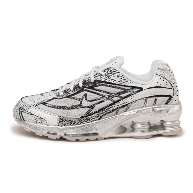 Leder Sneaker|Retro Runner*Nike Shox Ride 2 White / Metallic Platinum / Black / Flat Gold